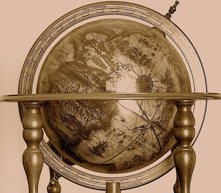 Weltglobus - 16. Jahrhundeert, Atlantischer Ozean